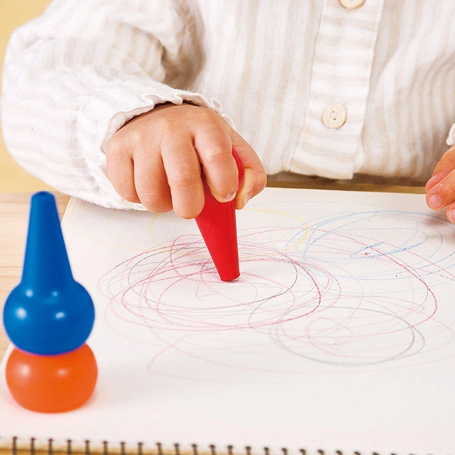 Rangs Japan Baby Color Safe Non-Toxic Washable Crayons 6 Colors - Image 4