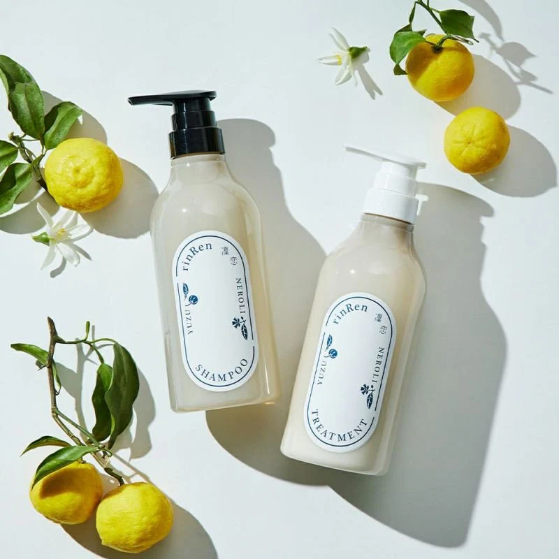 RinRen Shampoo Yuzu & Neroli Vegan Hair Smoothing Shampoo 480ml - Image 2