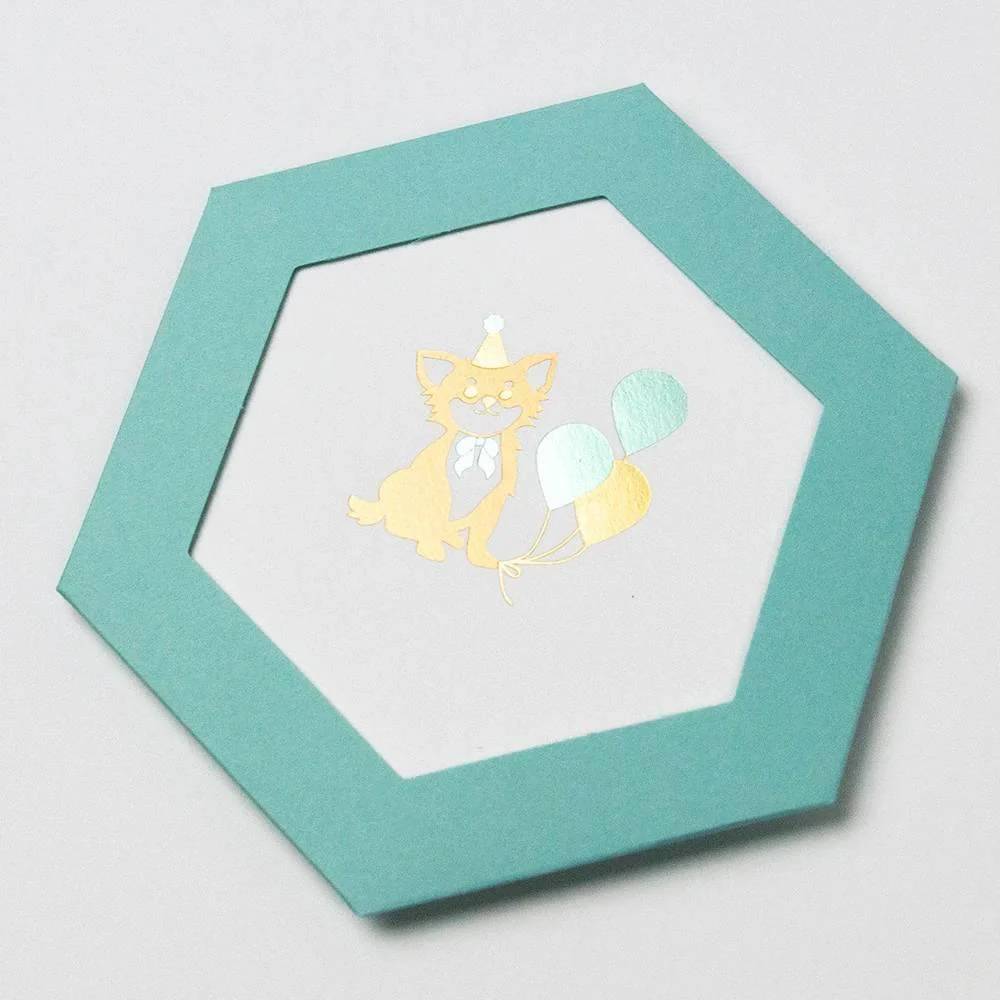 Rokkaku Origami Message Card With Envelope Cute Chihuahua Design