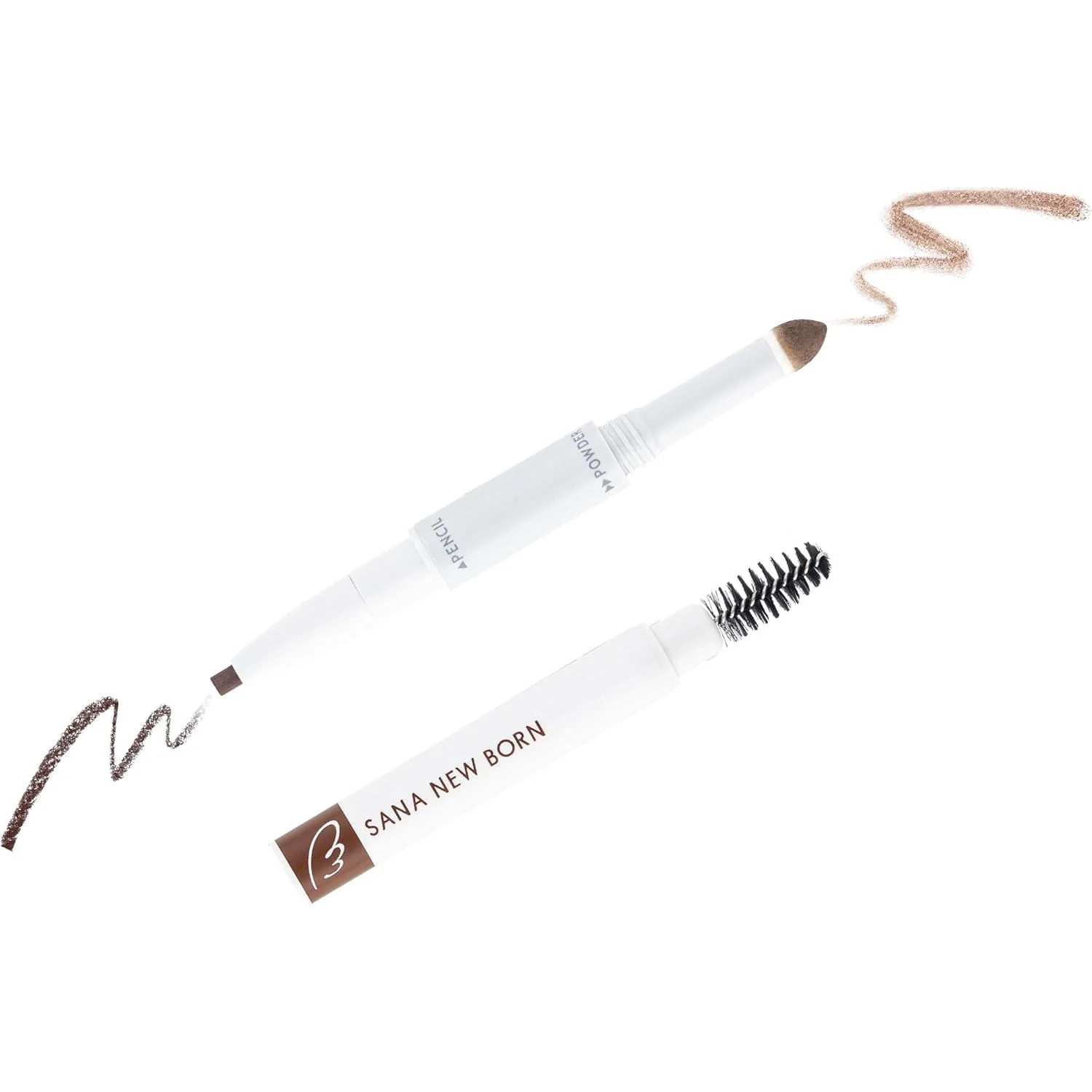 SANA NewBorn W Brow EX Eyebrow Pencil, Powder and Brush - Image 15