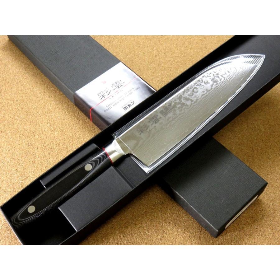 Seki Kanetsugu Saiun 33-Layer Damascus Steel Santoku Knife 170mm - Image 7