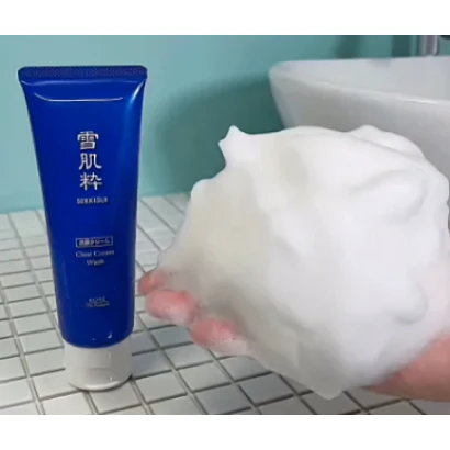 Kosé Sekkisui Clear Cream Wash Facial Cleanser for Rough Skin 120g - Image 4