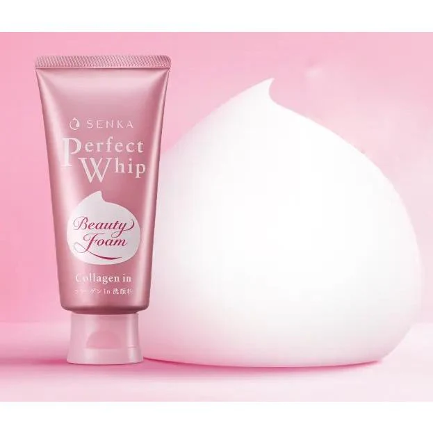 Senka Perfect Whip Collagen-In Rich Foam Hydrating Facial Wash120g - Image 3