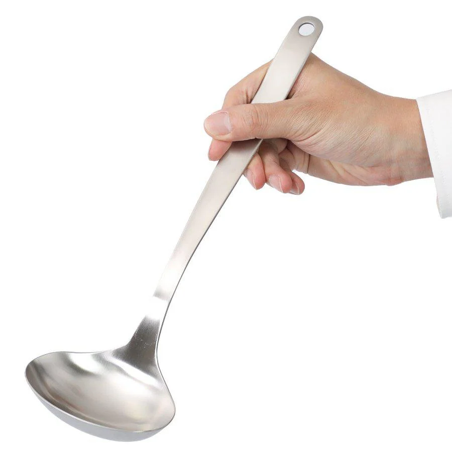 Sori Yanagi Stainless Steel Large Ladle Dishwasher Safe 298mm - Image 2
