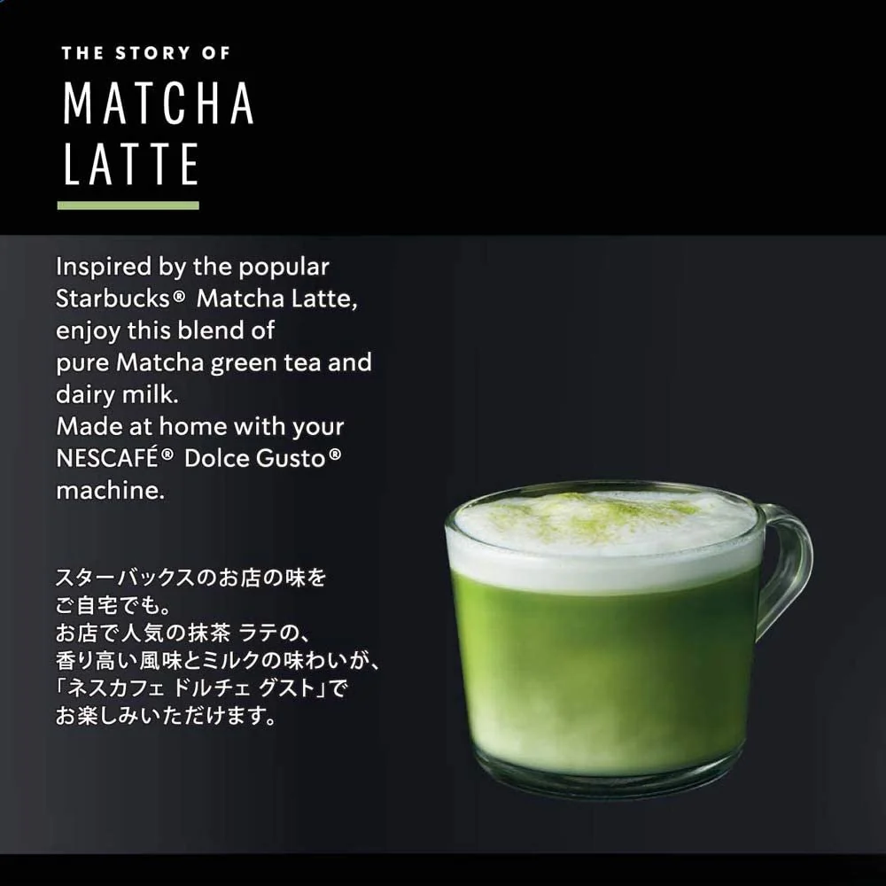 Starbucks Japan Matcha Green Tea Latte (Nescafé Dolce Gusto Capsules) 12 Pods - Image 6