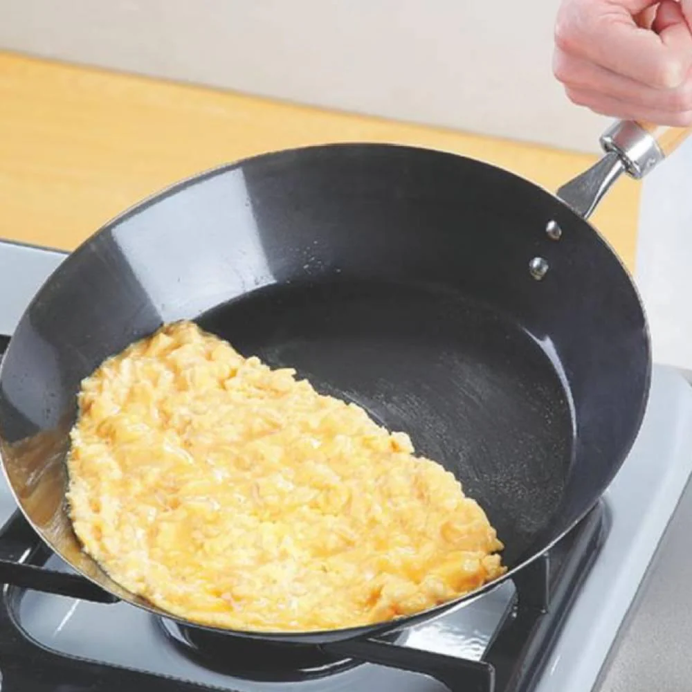 Summit Tetsunaberyu Japanese Iron Pan Even Heat Retention 28cm - Image 4