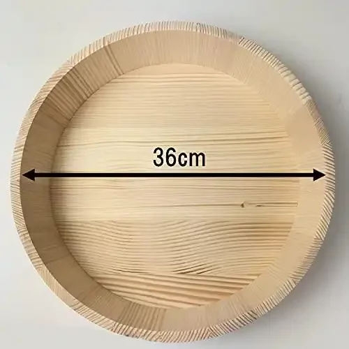 Tachibana Sushi Oke Wooden Hangiri Bowl with Lid 36cm - Image 5