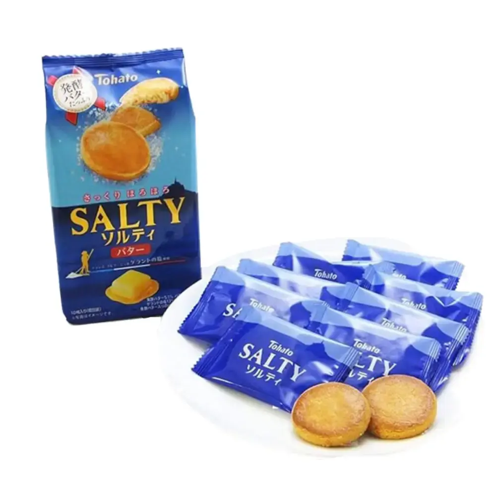 Tohato Salty Salted Butter Cookies 8 Pieces (Box of 12) - Image 3