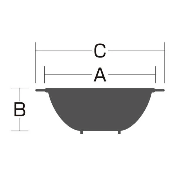 Minex Two-Handle Stainless Steel Fine Mesh Colander With Legs - Image 4