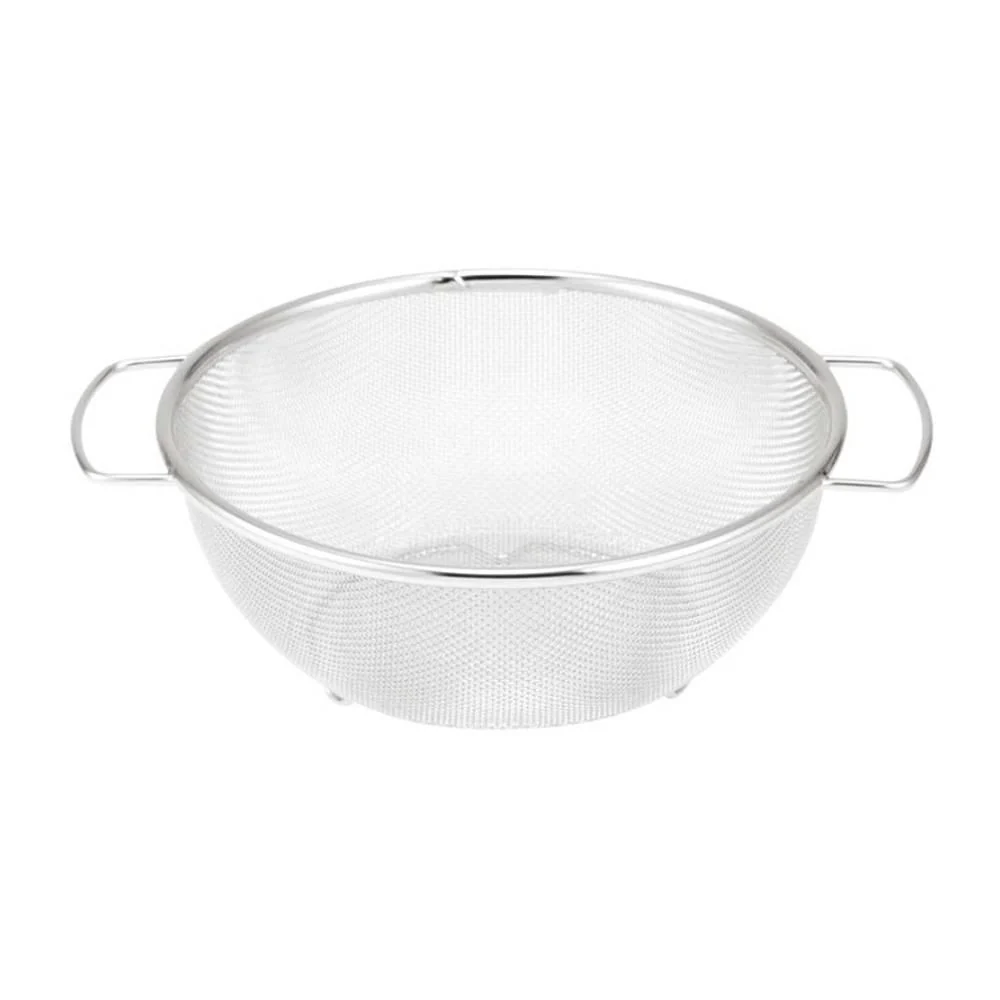 Minex Two-Handle Stainless Steel Fine Mesh Colander With Legs - Image 5
