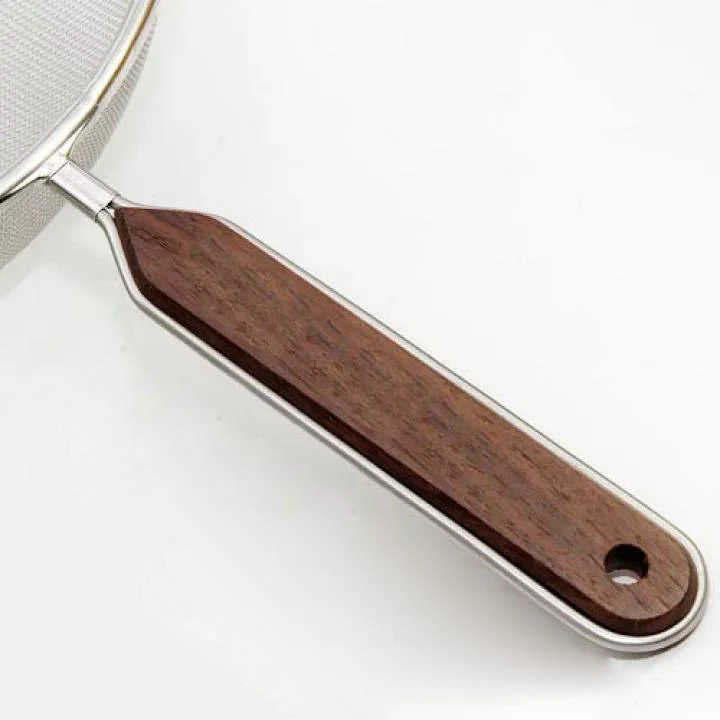 Minex Wooden Handled Fine Mesh Strainer Stainless Steel Sieve 180mm - Image 3