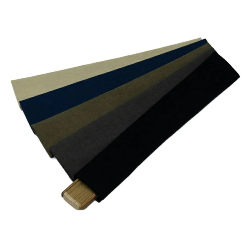 Yamani Cotton Olive Japanese Sensu Case Folding Fan Cloth Bag 23.5cm - Image 2