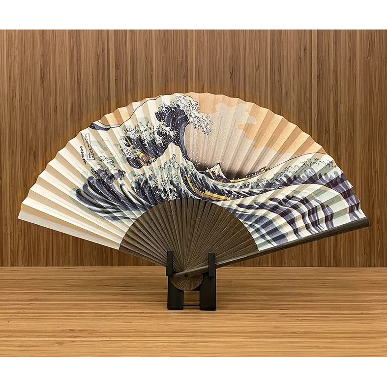 Yamani Sensu Traditional Japanese Folding Fan Frog Design 22.5cm - Image 3