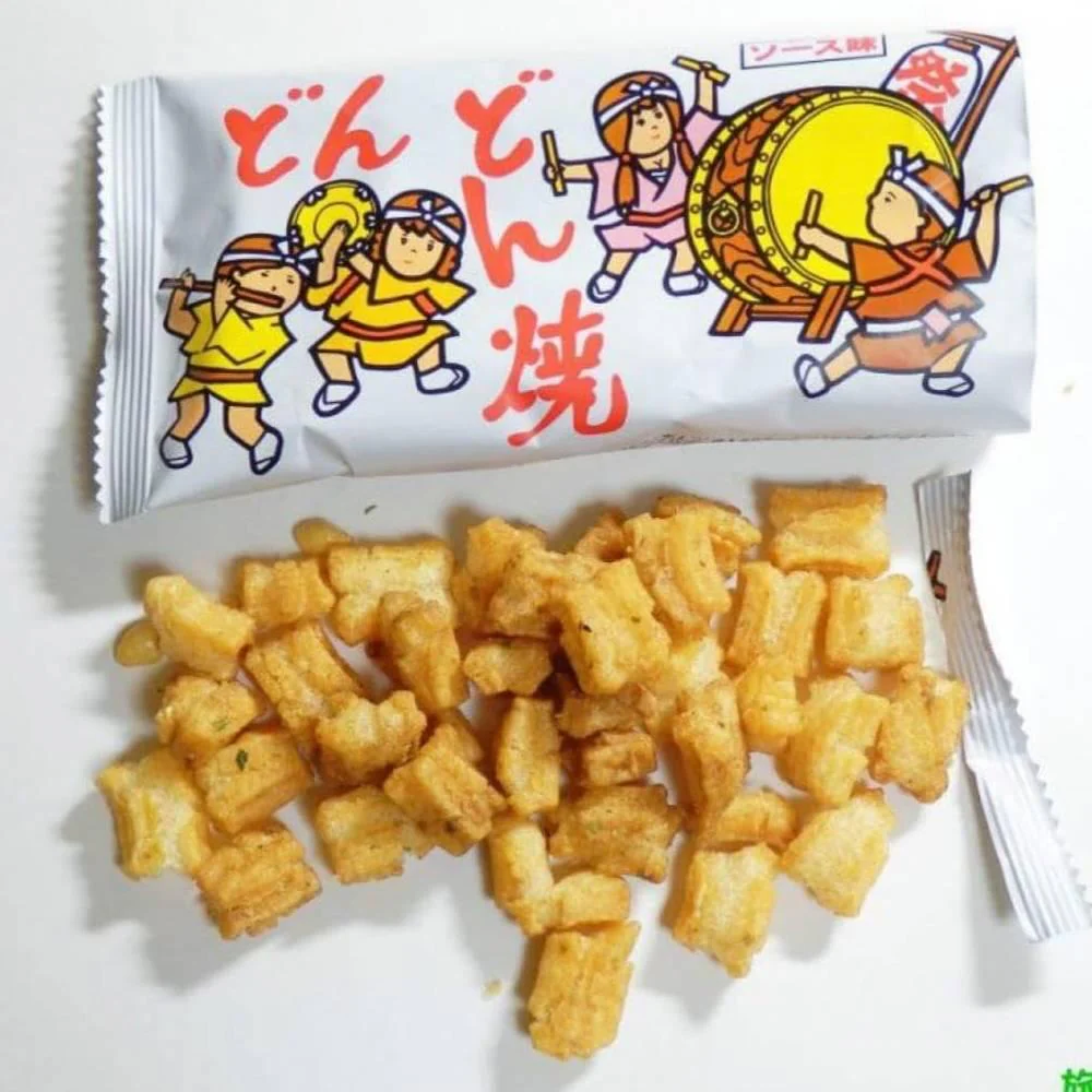 Yaokin Dondonyaki Japanese Puff Snack Sauce Flavor (Pack of 15) - Image 3