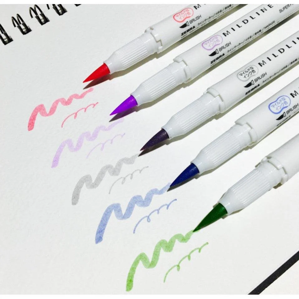 Zebra Mildliner Highlighter Markers Elegant Colors WFT8-5C-NC-N - Image 2