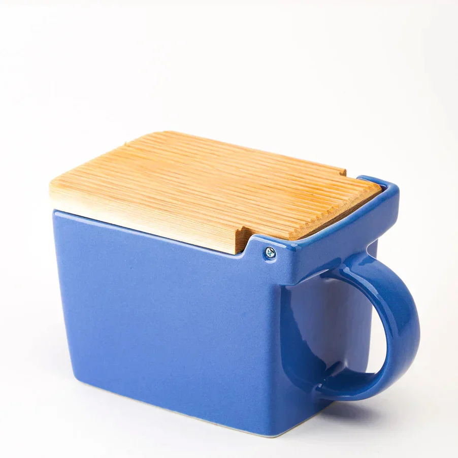 Zero Japan Salt Box Ceramic Kitchen Container Blueberry 420ml - Image 2